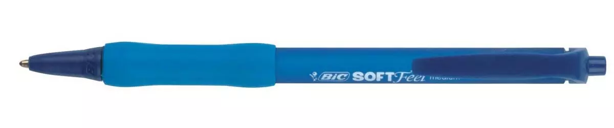 Bic Balpen Soft Feel Clic Grip Blauw