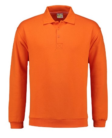 Polosweater heren oranje LEM3210