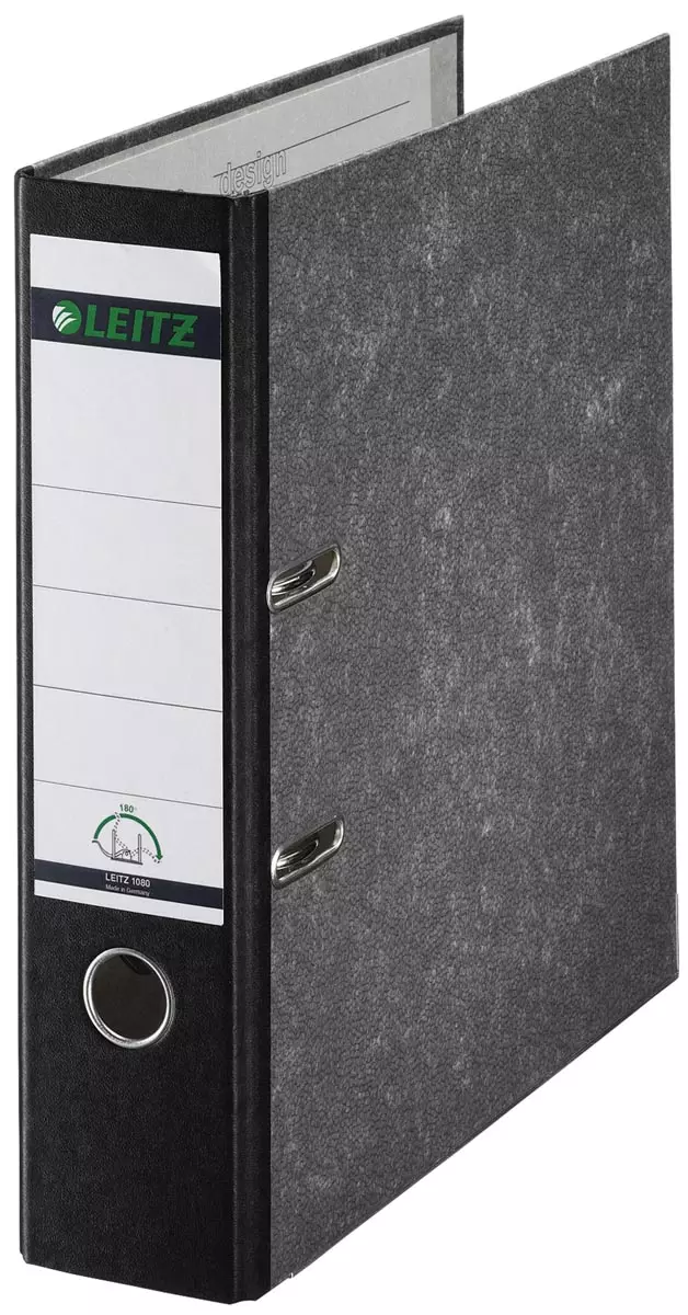 Ordner A4 Zwart Gewolkt van 80mm Karton Leitz