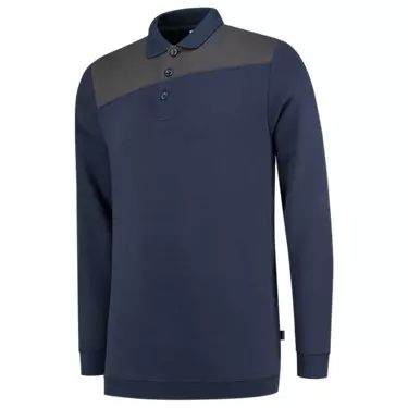 Polosweater Bicolor Naden ink-darkgrey