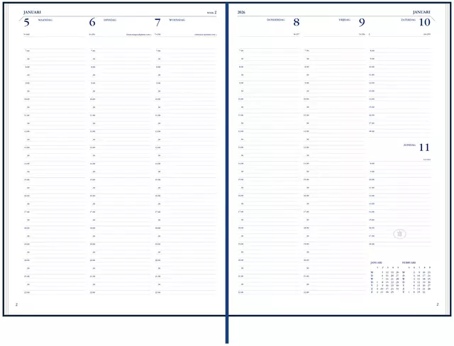 Agenda 2026 Ryam Mundior 7 Dagen op 2 Pagina's