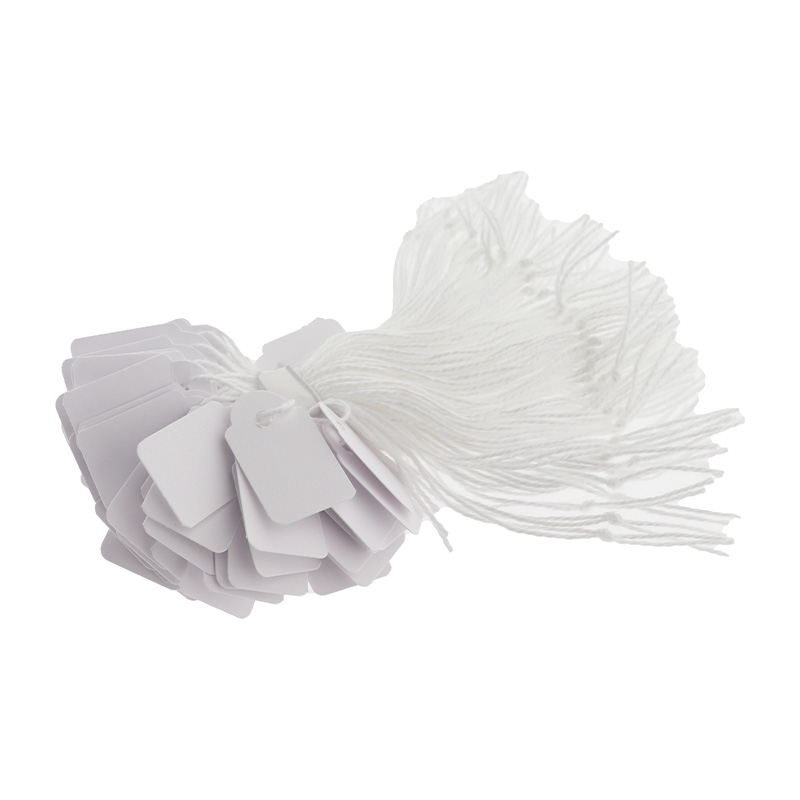 Hangkaart 15x24mm wit+koordje