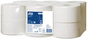 Mini Jumbo Toiletpapier 1-laags Wit Tork 12 rollen
