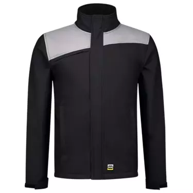 Softshell Bicolor Naden zwart/grijs