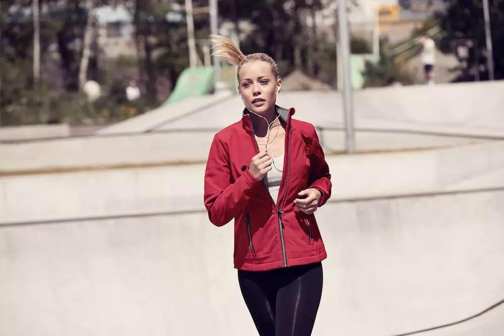 Softshell Jas Trial Dames Rood Printer