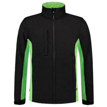 Softshell jas Black/Lime TJ2000