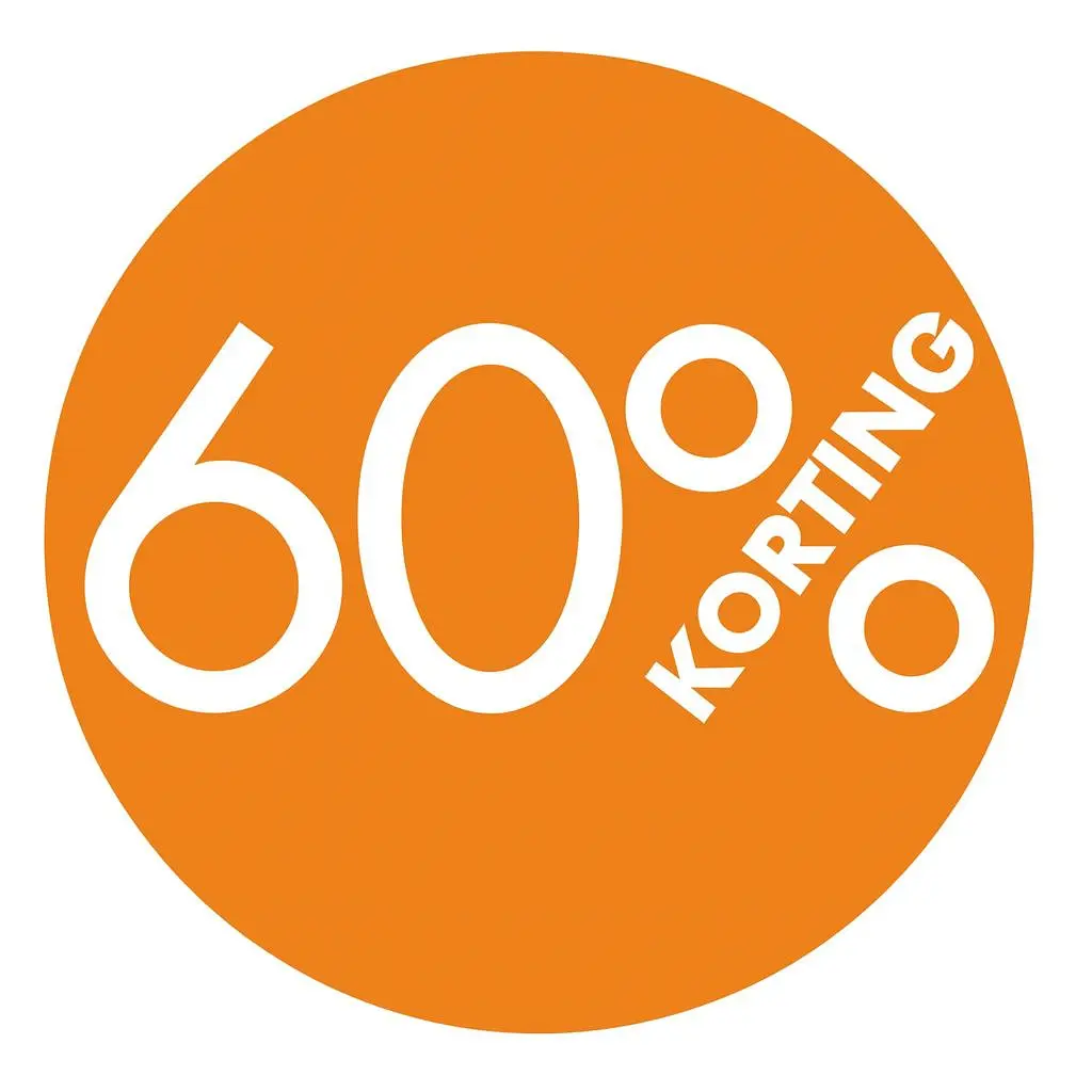Etiket Rond 60% Oranje 250 stuks