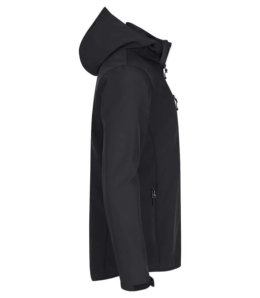 Hooded softshell Clique zwart