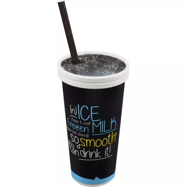 Deksel karton+PE Milkshakebeker ICE is (N)ICE serie