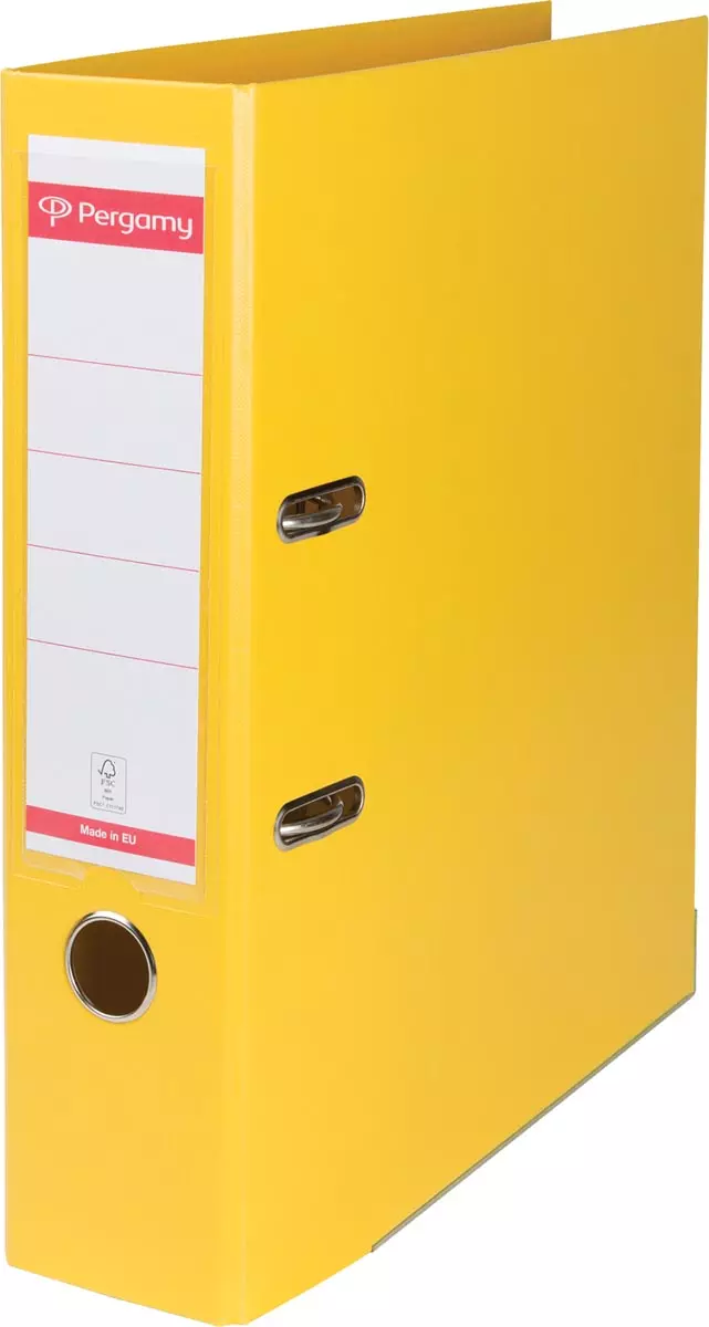 Ordner A4 Geel van 80mm PP Pergamy