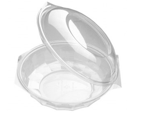 Saladebowl 750ml Ã˜19cm vast deksel transparant (doos Ã  240st)