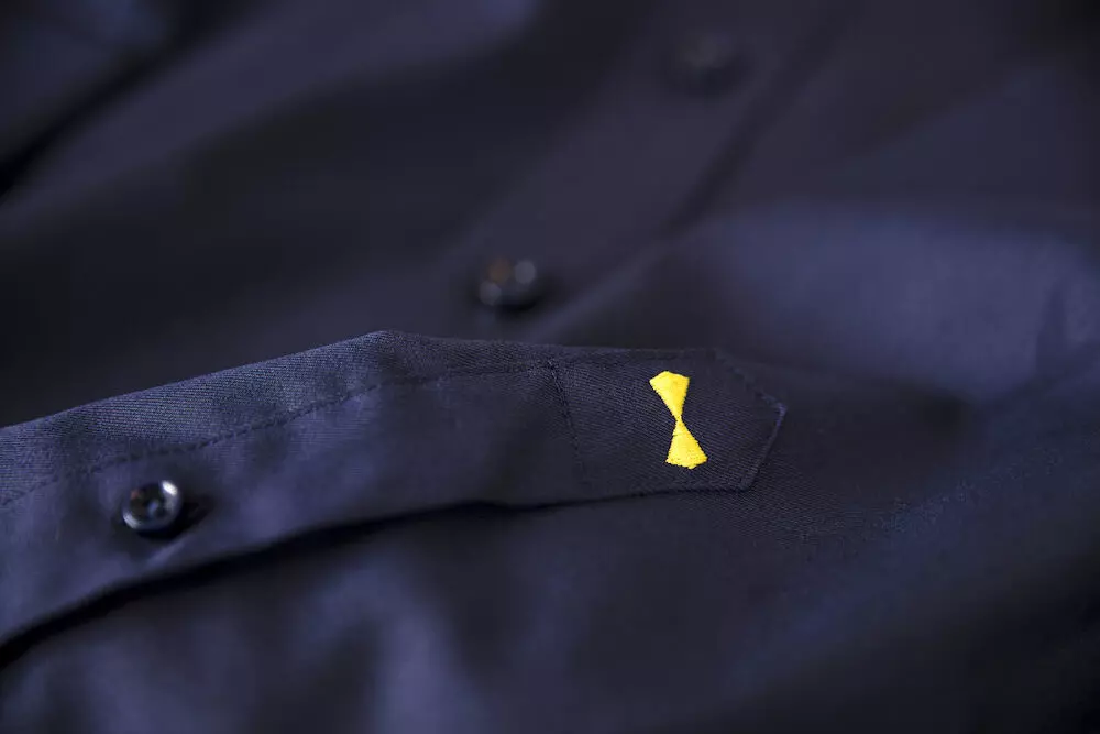 Overhemd heren Yellow Bow donkerblauw J. Harvest & Frost 50