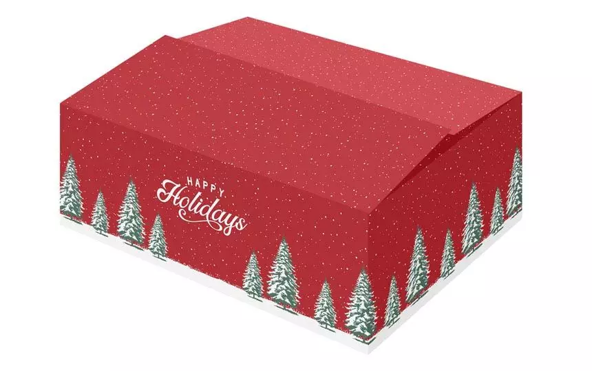 Kerstdoos Vintage Christmas 390x290x177mm Rood