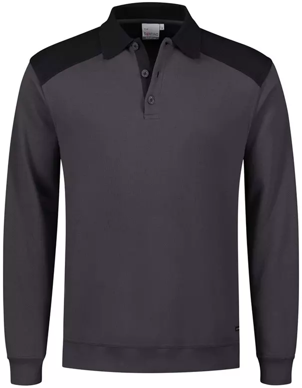 Polosweater Tesla graphite/zwart