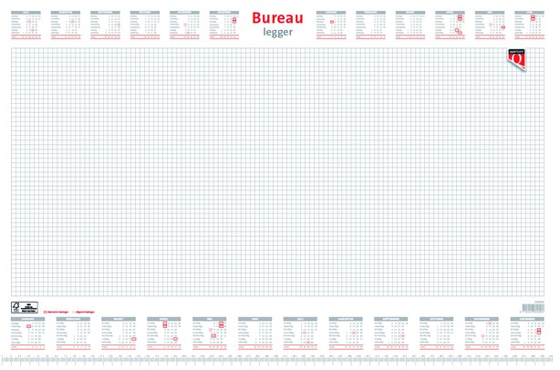 Onderlegblok 2025 Bureau Quantore ruit 56,5X36cm
