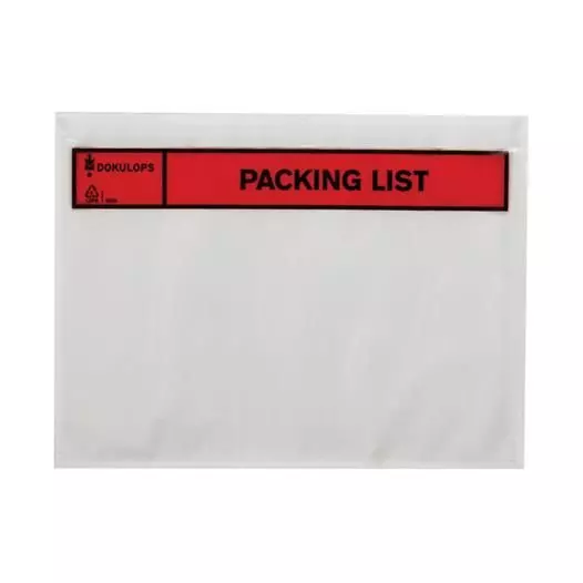 Dokulops A6 Plastic Packing List 165x115mm