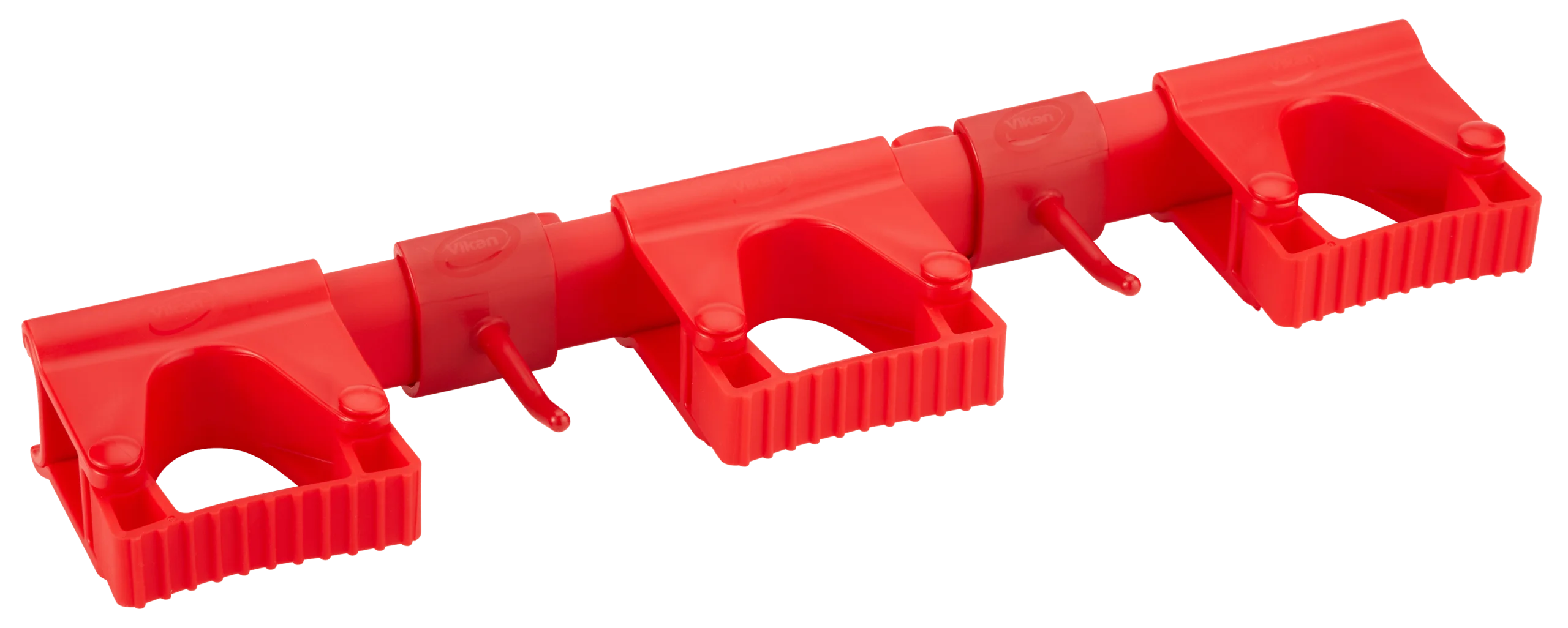 Vikan Ophangsysteem Hi-Flex 3 klemmen & 2 haken Rood