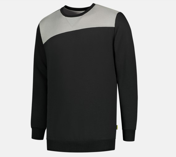 Sweater Bicolor Naden zwart-grijs