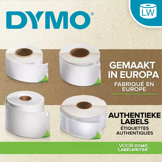 Dymo Label Etiket 25mmx13mm Wit - 1000 stuks