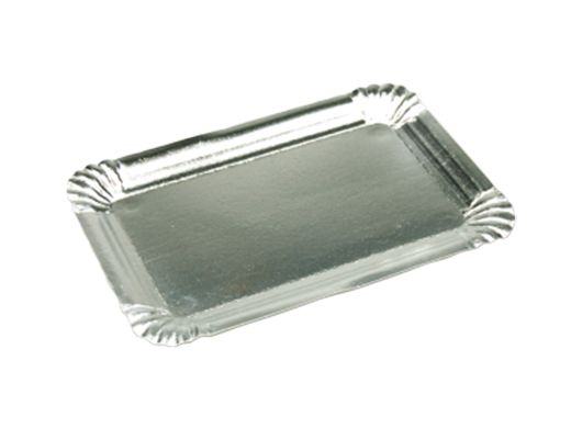 Vleeswarenschaal 10x16cm aluminium gevoerd (doos à 2000st)