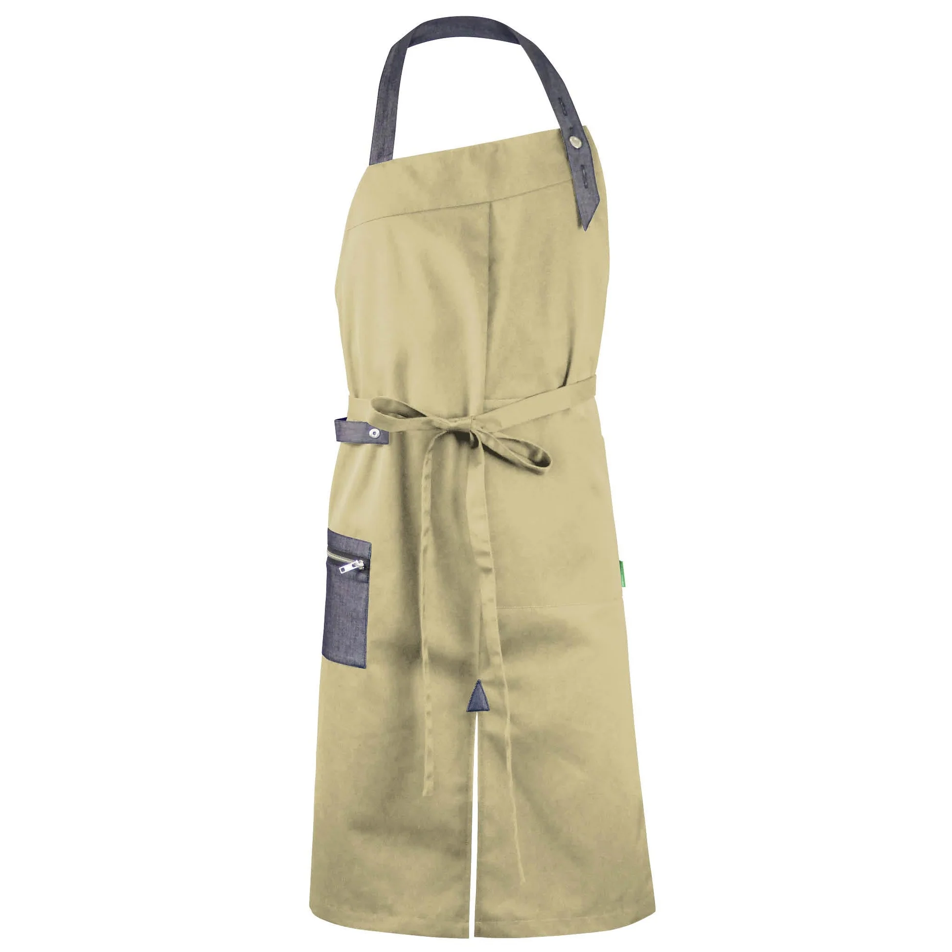 Haltersloof khaki/zwart denim De Berkel