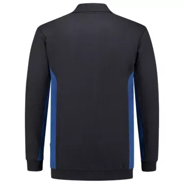 Polosweater Bicolor marine/royalblauw