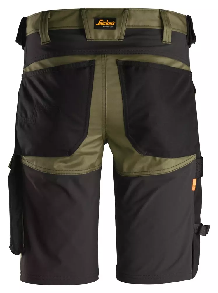 Snickers Korte Werkbroek 6143 Stretch Kakigroen/Zwart 