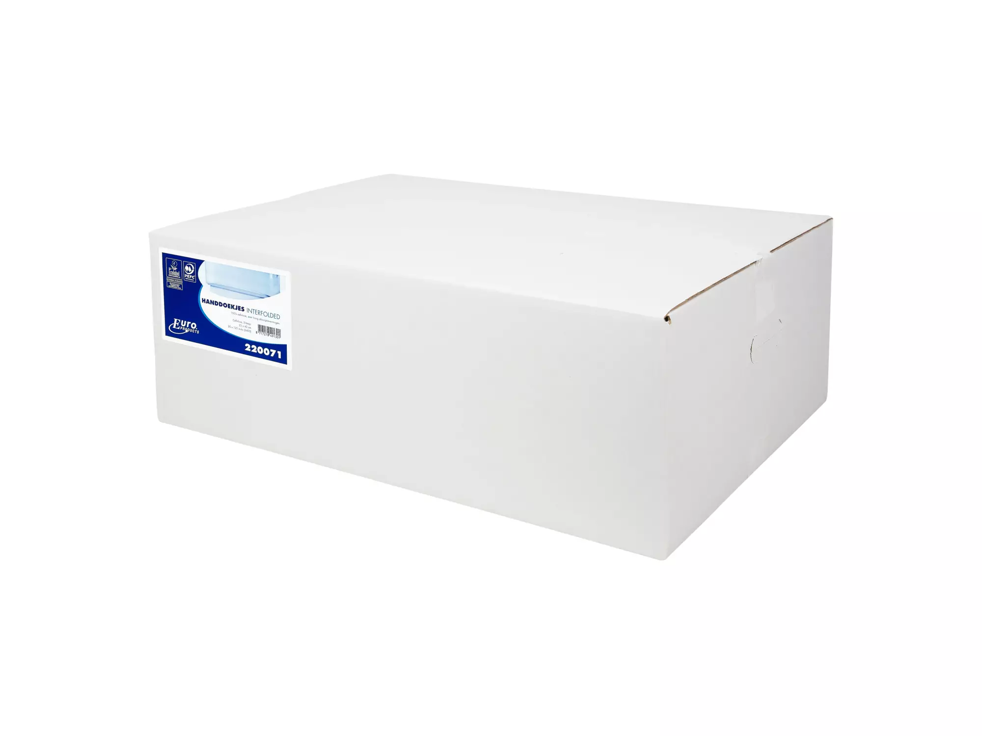 Papieren Handdoekjes Interfold 42x22cm 2-laags Wit Volle Doos