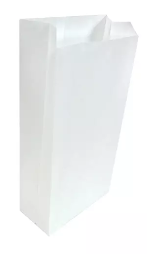 Inpakzak Gebleekt Wit 1-pond kraft papier 14(+2x4)x32cm 10kg