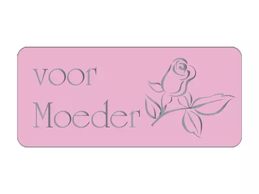 Etiket Rechthoekig 45x20mm Voor Moeder 500 stuks