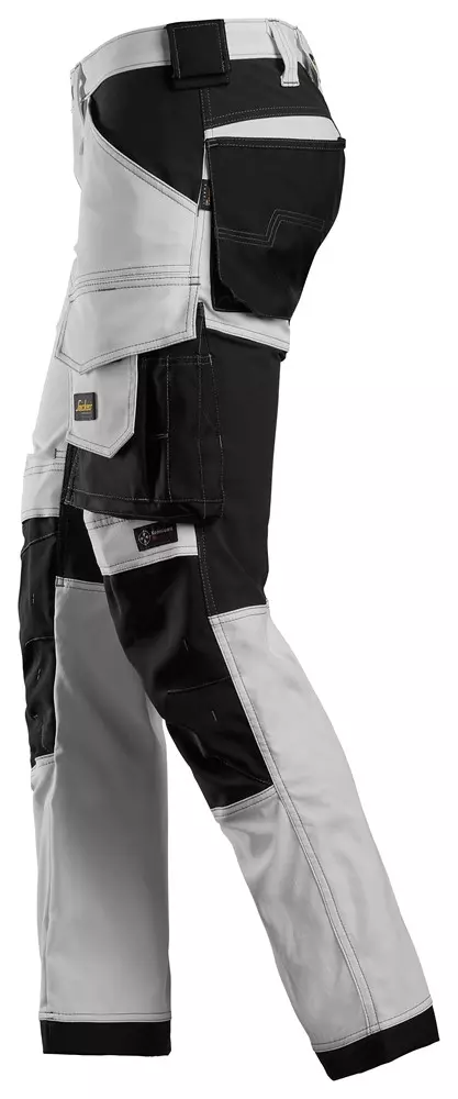 Snickers Werkbroek 6341 Stretch Wit/Zwart