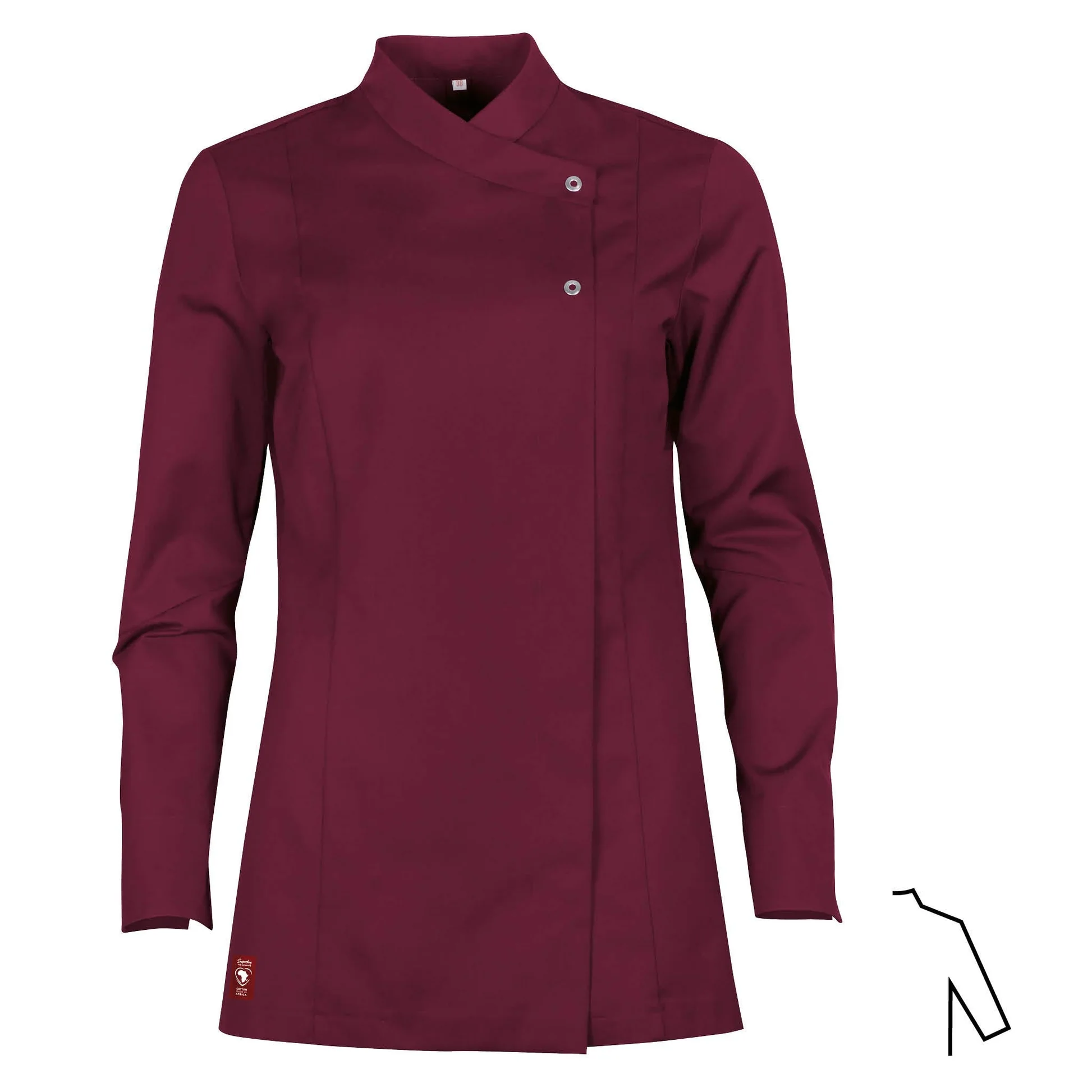 Koksbuis Blanda dames met stretch bordeaux
