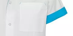 Zorgjas Jaimy Wit/Azuurblauw De Berkel Unisex Borstzak