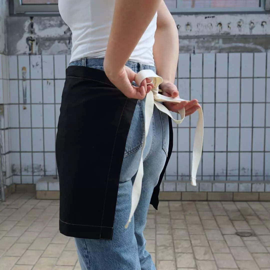 Sloof Horeca Zwart Met Afneembare Strikbanden Doek & Dook