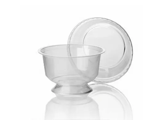 Dessertcup op voet PP 150ml Ø95mm Transparant