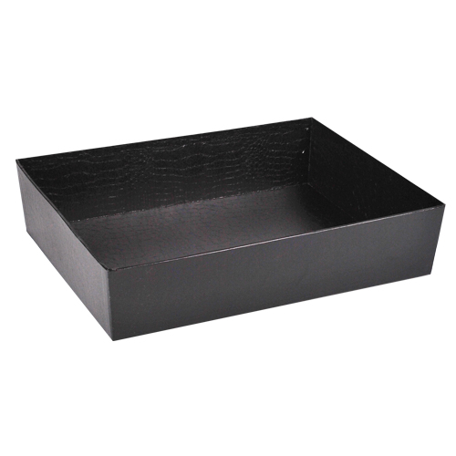 Kartonnen schaal Leatherlook zwart 36x29x8cm