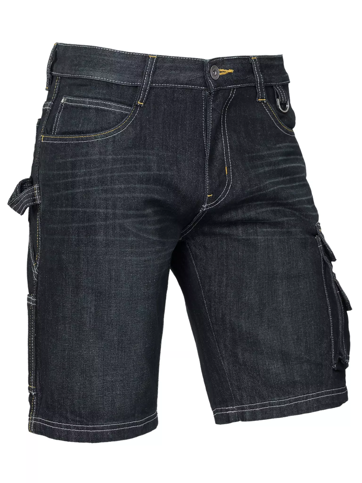 Korte Werkbroek Ruben Denim Donkerblauw Korte Werkbroek Ruben Denim Donkerblauw