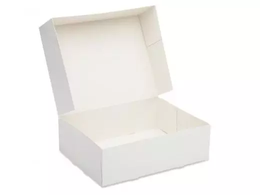 Gebaksdoos blanco no.6 25x25x8cm (pak à 10st)