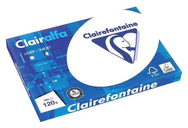 Printpapier A3 120 gram Wit 250 vellen Clairefontaine 