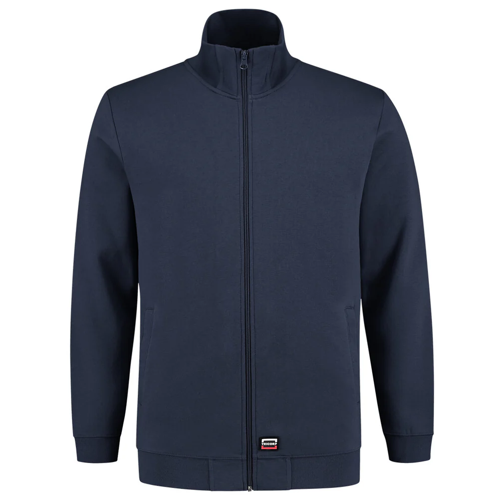 Sweatvest 60°C wasbaar inktblauw
