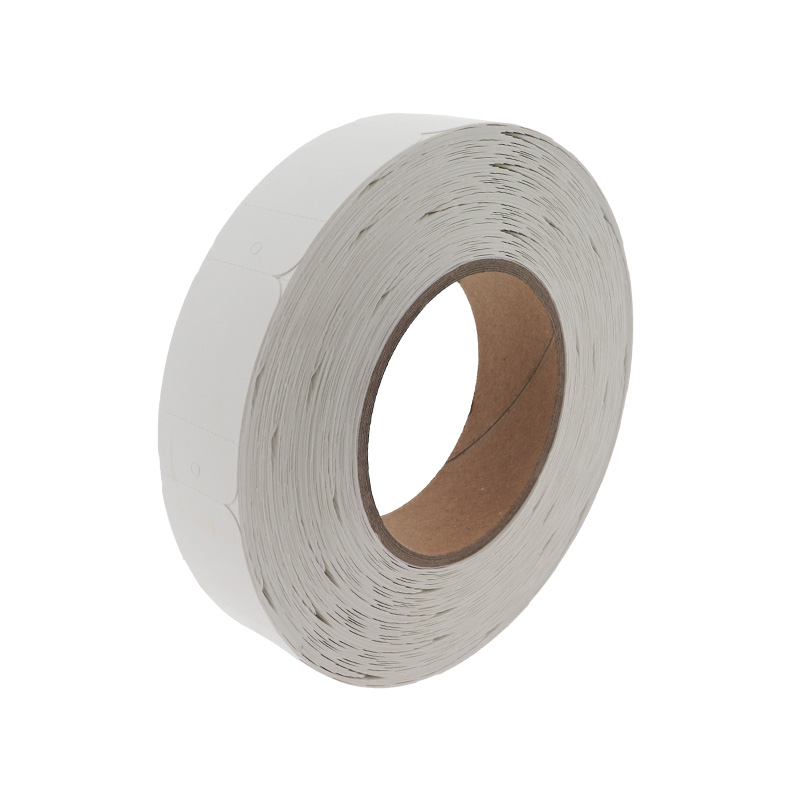 Hangkaart op rol 30x50mm blanco wit