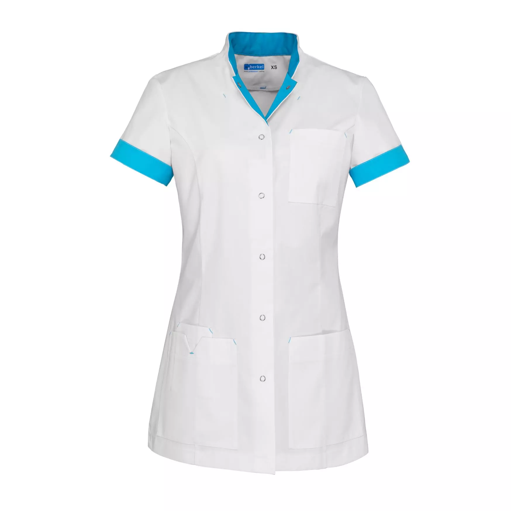 Zorgjas Jill Wit/Azuurblauw De Berkel Dames Voorkant