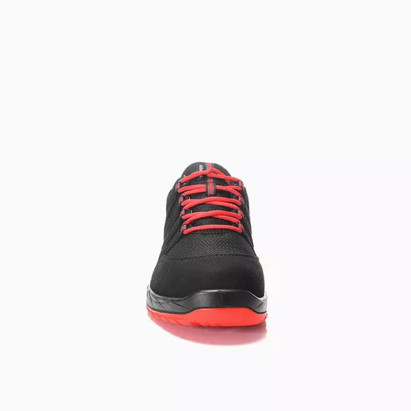 Werkschoen Maddox laag zwart/rood S3S ESD