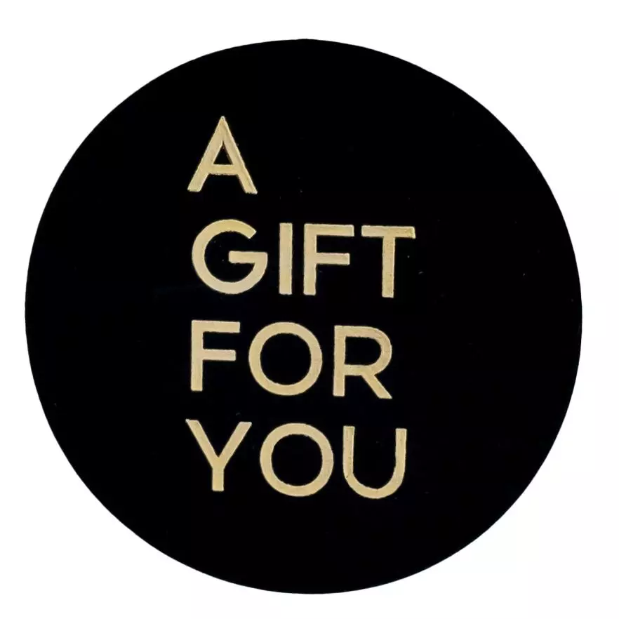 Etiket Rond Ø40mm A Gift For You Zwart 500 stuks