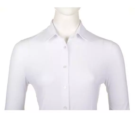 Blouse dames Xirtrum travelstof wit