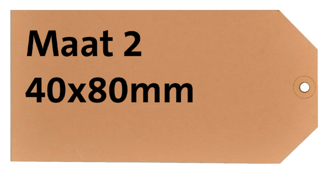 Label nr.2 40x80mm 200g karton chamois