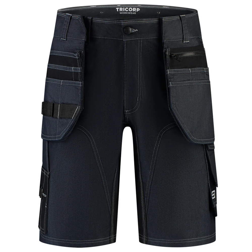 Korte werkbroek jeans functional stretchredefined ink