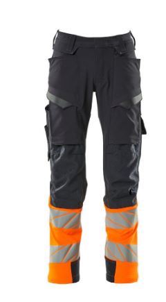 Werkbroek hi-vis marine-oranje met kniezakken