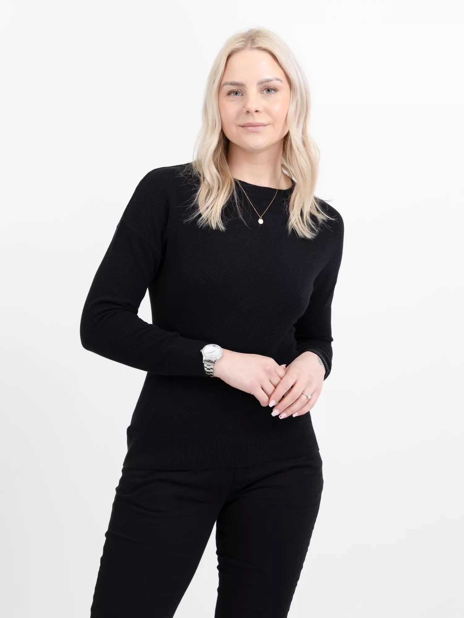 Sweater Ashland casual gebreid dames zwart