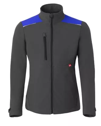 Softshell shift charcoal/korenblauw